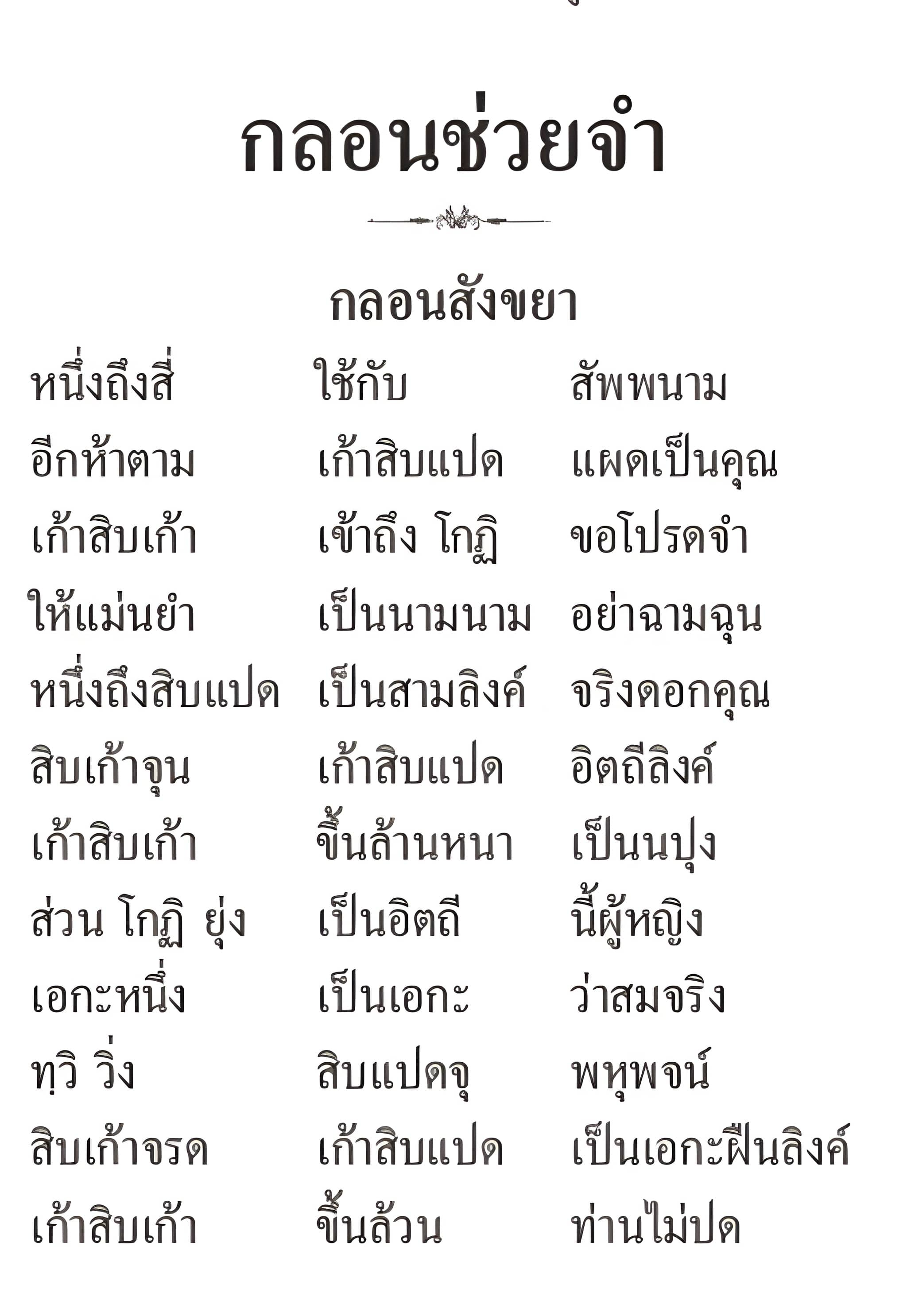 กลอนช่วยจำ